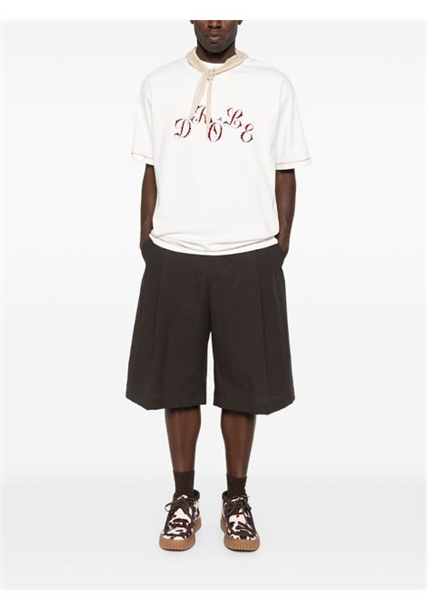 T-shirt in cotone in bianco Drole de monsieur - uomo DROLE DE MONSIEUR | TS264CO002OW